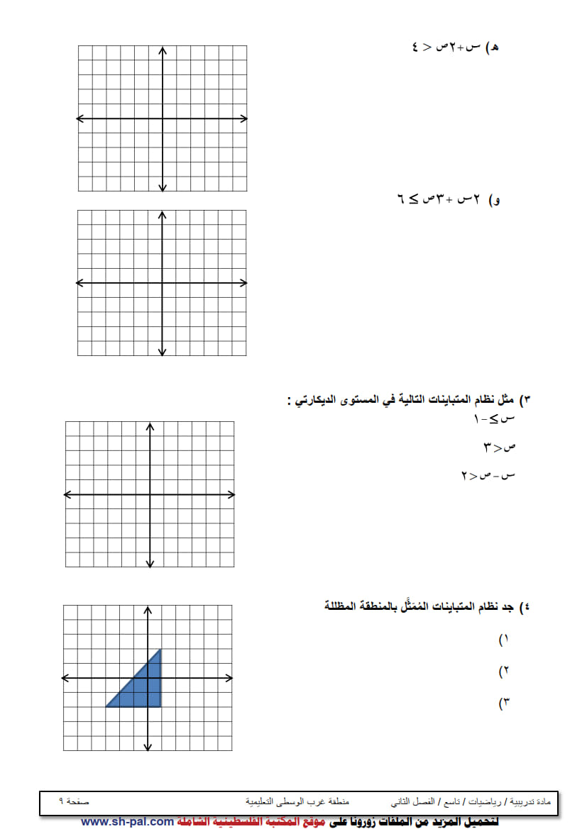 ورقة عمل في الوحدة السادسة (الجبر وتطبيقات الحاسب) تاسع ف2 غير مجابة 5.jpg