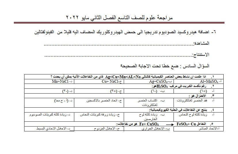 ورق عمل درس أنواع التفاعلات الكيميائية تاسع ف2 4.jpg
