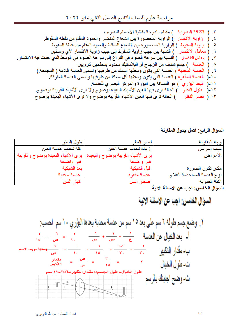 إجابة ورق عمل درس انكسار الضوء وتطبيقاته تاسع ف2 4.jpg