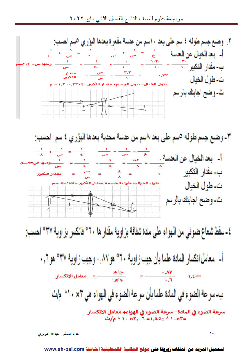 إجابة ورق عمل درس انكسار الضوء وتطبيقاته تاسع ف2 5.jpg